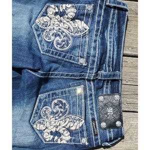 Miss Me Skinny Jeans - Fleur de Lis